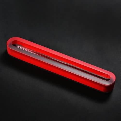Red Reflex Gauge Glasses With One Groove